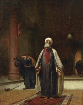 LA PRIÈRE Frederick Arthur Bridgman Arabe Peinture à l'huile